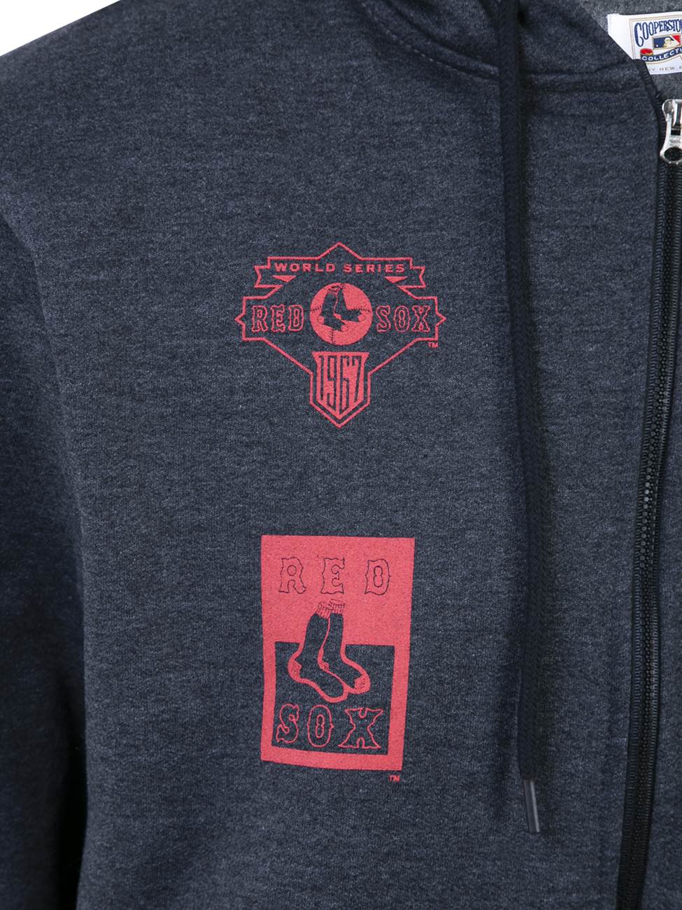 red sox full zip moletom com capuz