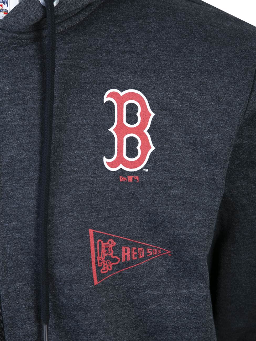 red sox zip up moletom com capuz