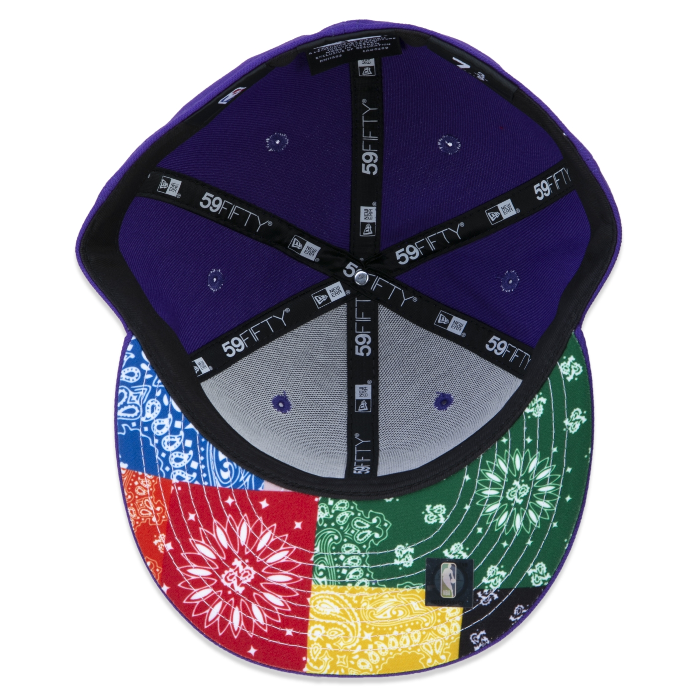 Boné New Era 59fifty Los Angeles Lakers Nba Authentic Draft Series Aba Reta  Roxo