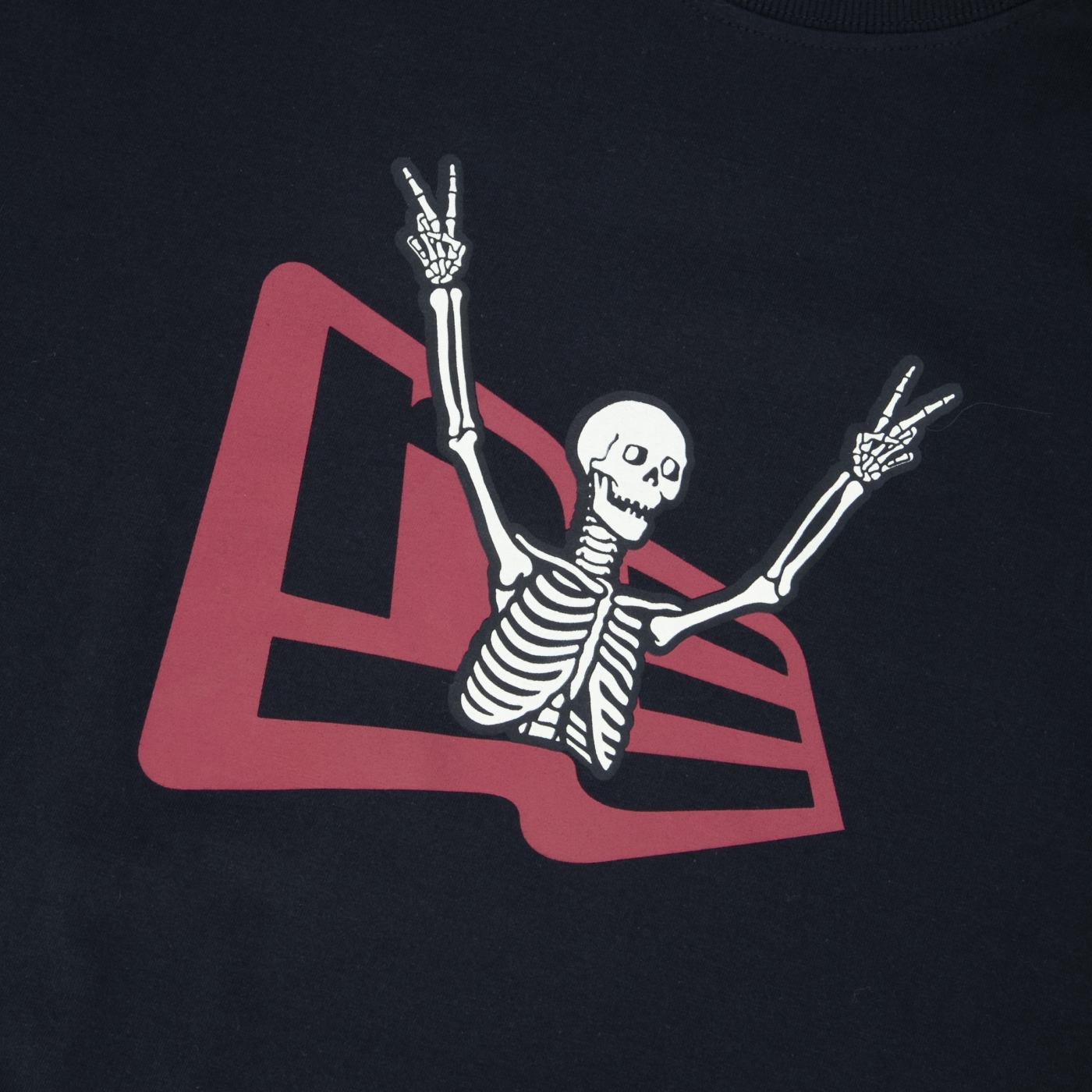 Camiseta Plus Size Flag Frontal Skeleton New Era