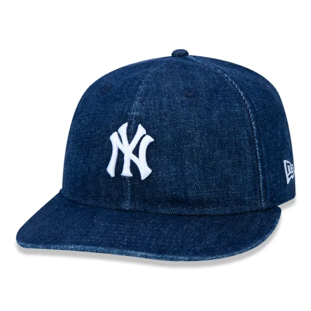 Boné 9FIFTY Retro Crown MLB New York Yankees Denim Logo Marinho