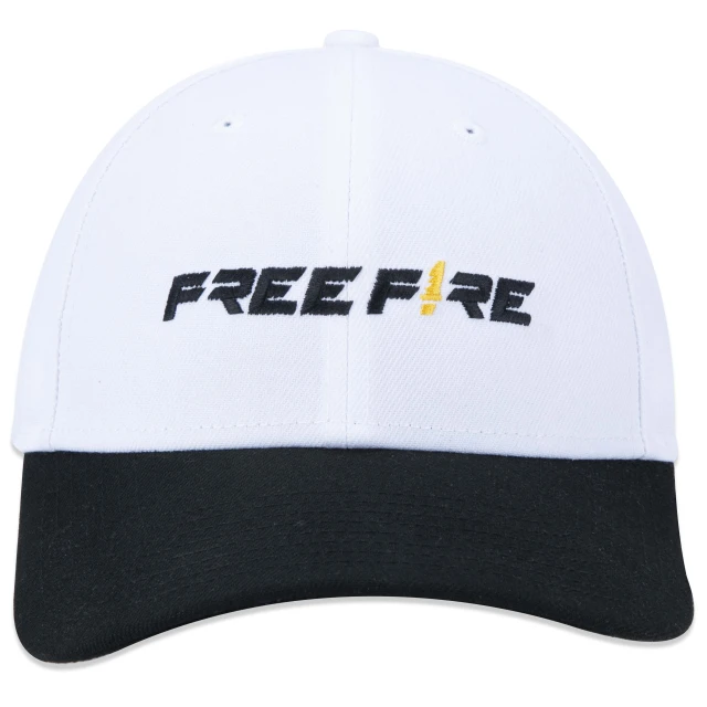 Boné 9FORTY Snapback Free Fire Aba Curva Branco