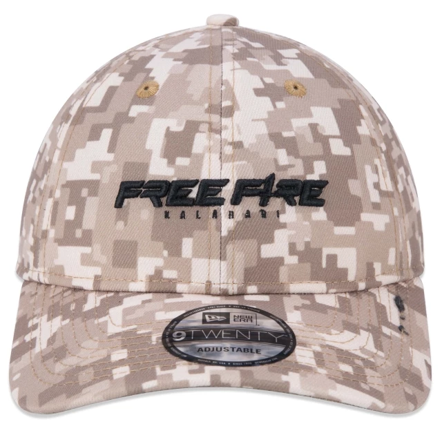 Boné 9TWENTY Strapback Free Fire Aba Curva Cáqui