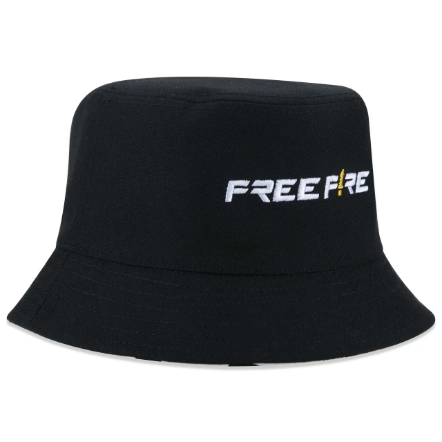 Chapéu Bucket Dupla Face Free Fire Preto