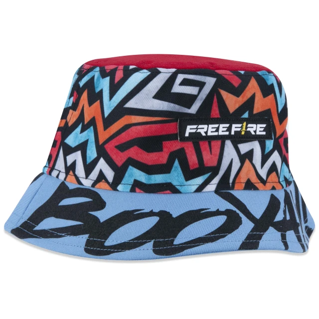 Chapéu Bucket Free Fire Vermelho Azul