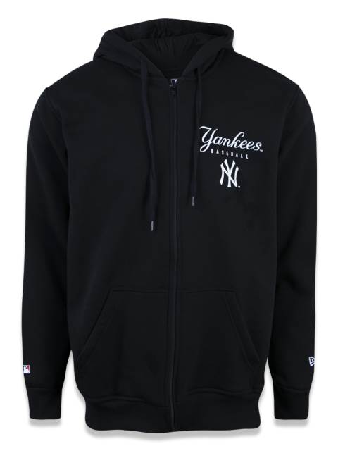 Moletom Plus Size Canguru Aberto New York Yankees MLB
