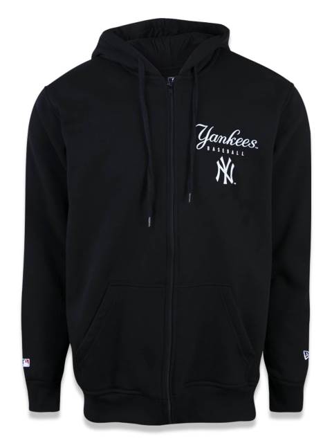 Moletom Plus Size Canguru Aberto New York Yankees MLB