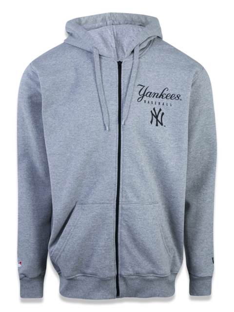 Moletom Plus Size Canguru Aberto New York Yankees MLB