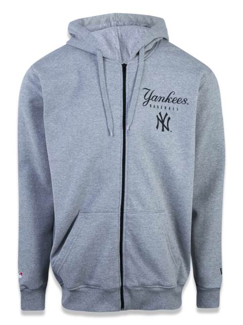 Moletom Plus Size Canguru Aberto New York Yankees MLB