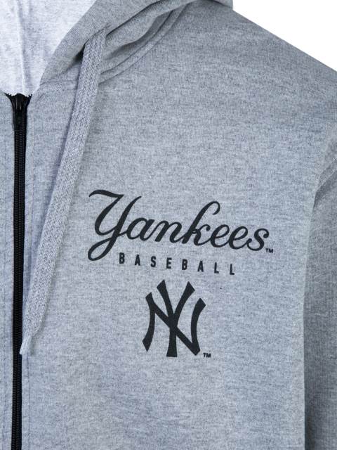 Moletom Plus Size Canguru Aberto New York Yankees MLB