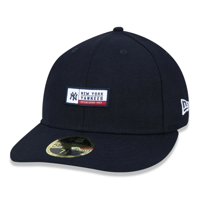 Boné 59FIFTY Low Profile MLB New York Yankees College Woven Label Aba Pré Curvada Fitted