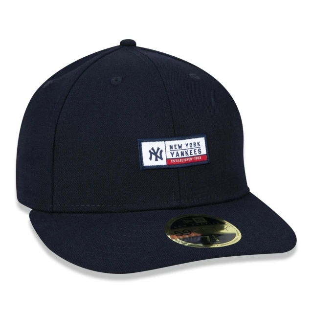 Boné 59FIFTY Low Profile MLB New York Yankees College Woven Label Aba Pré Curvada Fitted