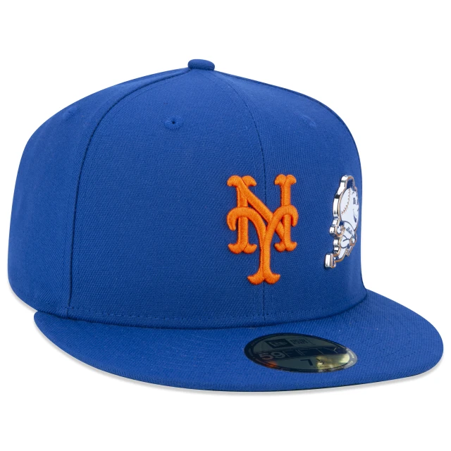 Boné 59FIFTY MLB New York Mets Core Fitted Aba Reta