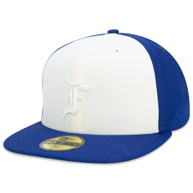 Boné 59FIFTY Fitted Essentials Fear Of God Aba Reta Azul Branco