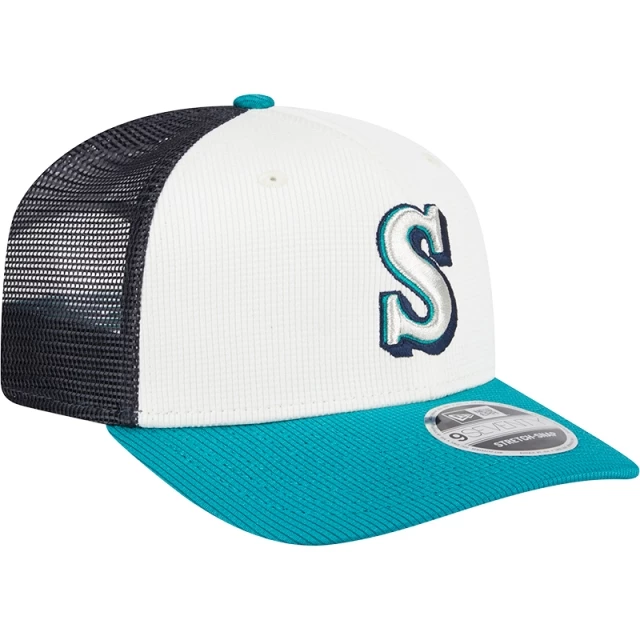 Boné 9SEVENTY Stretch Snap Trucker Batting Practice 2025 MLB Seattle Mariners