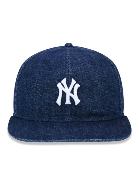 Boné 9FIFTY Retro Crown MLB New York Yankees Denim Logo Marinho