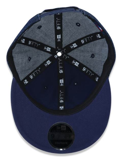 Boné 9FIFTY Retro Crown MLB New York Yankees Denim Logo Marinho