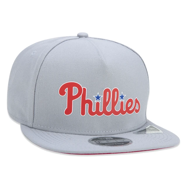 Boné 9FIFTY Original Fit A-Frame Snapback Aba Reta Philadelphia Phillies Core Silicone Team