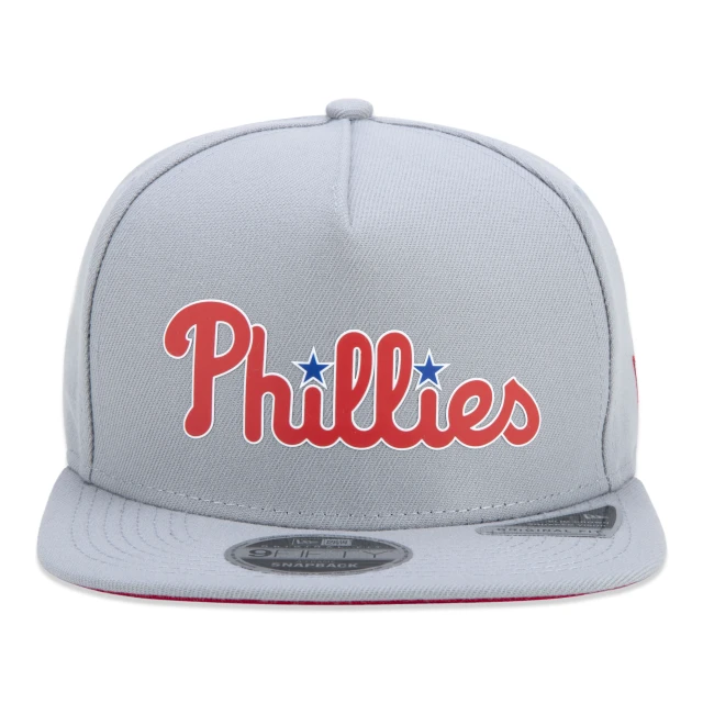 Boné 9FIFTY Original Fit A-Frame Snapback Aba Reta Philadelphia Phillies Core Silicone Team