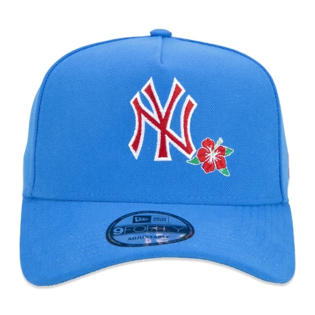 Boné 9FORTY A-Frame Snapback Aba Curva New York Yankees Hawaii Vibes Flower