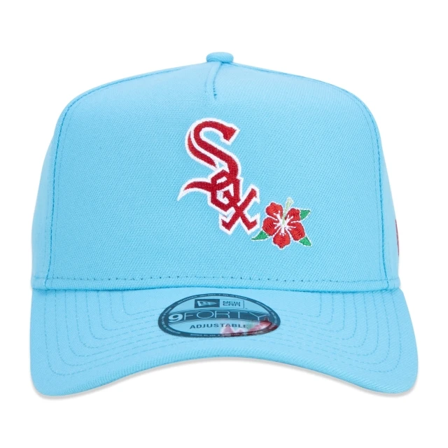Boné 9FORTY A-Frame Snapback Aba Curva Chicago White Sox Hawaii Vibes Flower