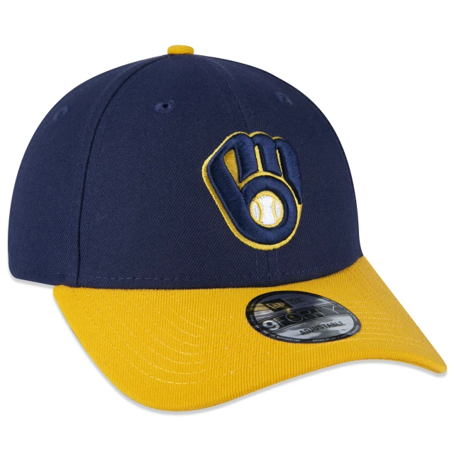 Boné 9FORTY Milwaukee Brewers MLB Aba Curva Snapback Azul Marinho