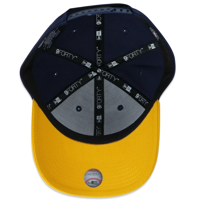 Boné 9FORTY Milwaukee Brewers MLB Aba Curva Snapback Azul Marinho