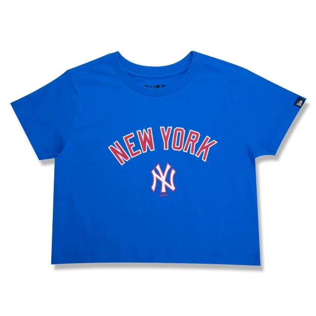 Camiseta Feminina Cropped Manga Curta New York Yankees Team 70s Logo