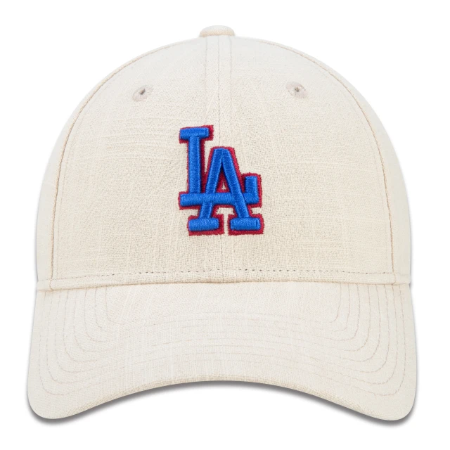 Boné Feminino 9FORTY Snapback MLB Los Angeles Dodgers Aba Curva Bege