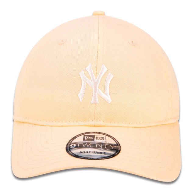 Boné 9TWENTY Strapback MLB New York Yankees Classic Aba Curva Laranja