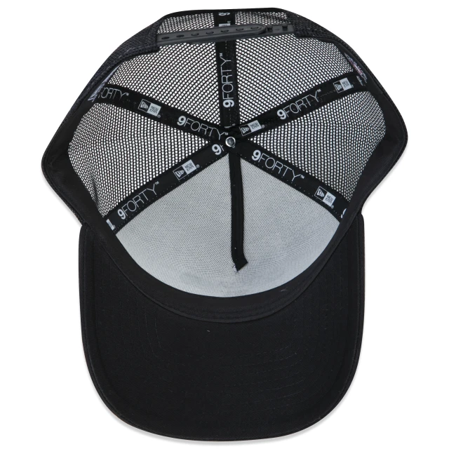 Boné 9FORTY A-Frame Trucker Snapback MLB Chicago White Sox Core Aba Curva Branco/Preto