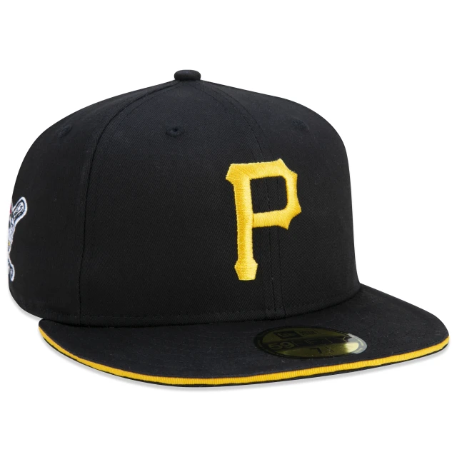 Boné 59FIFTY MLB Pittsburgh Pirates Core Aba Reta Preto