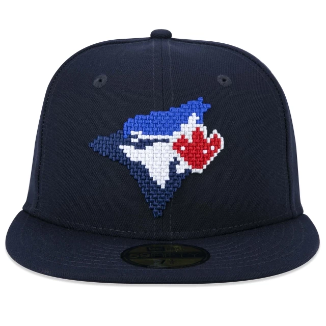 Boné 59FIFTY MLB Toronto Blue Jays Tecnologic Aba Reta Azul Marinho