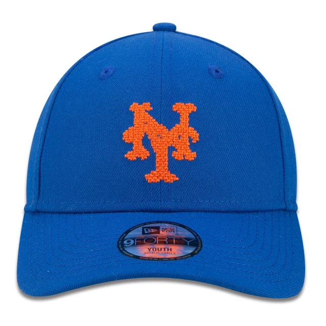 Boné Infantil 9FORTY New York Mets Aba Curva Azul