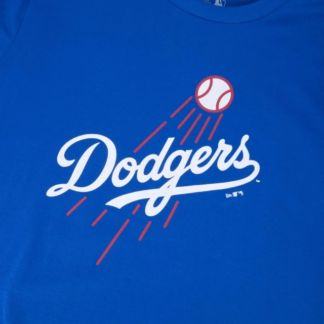 Camiseta Regular MLB Los Angeles Dodgers Core Manga Curta Azul Royal