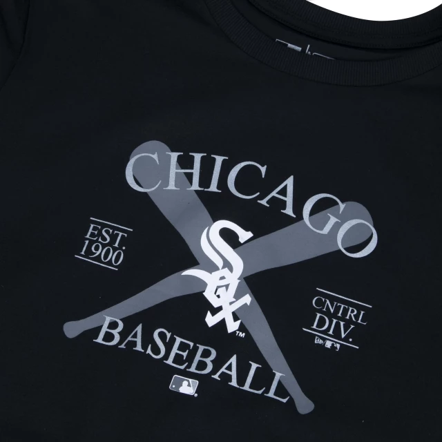 Camiseta Regular MLB Chicago White Sox Core Manga Curta Preta