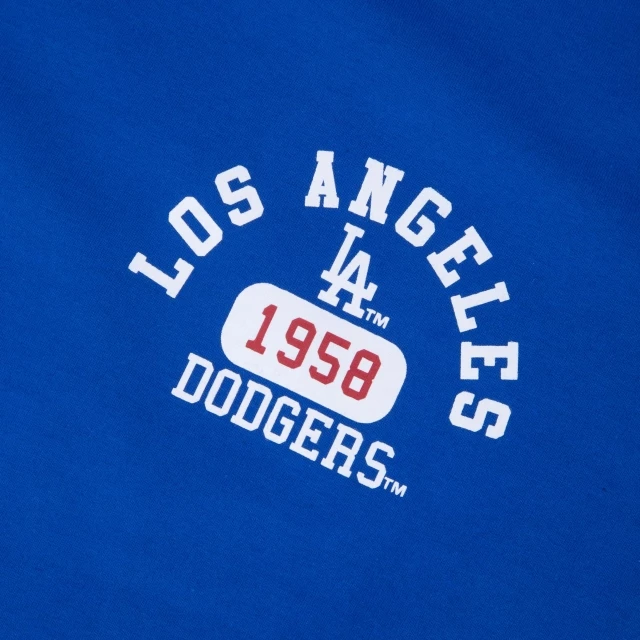 Camiseta Regular MLB Los Angeles Dodgers Core Manga Curta Azul Royal