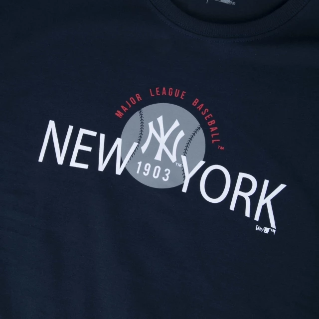 Camiseta Regular MLB New York Yankees Core Manga Curta