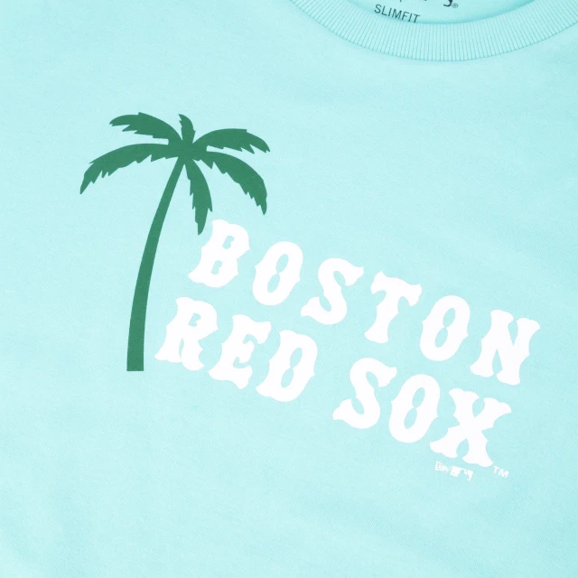 Camiseta Slim MLB Boston Red Sox Vacation Manga Curta Verde