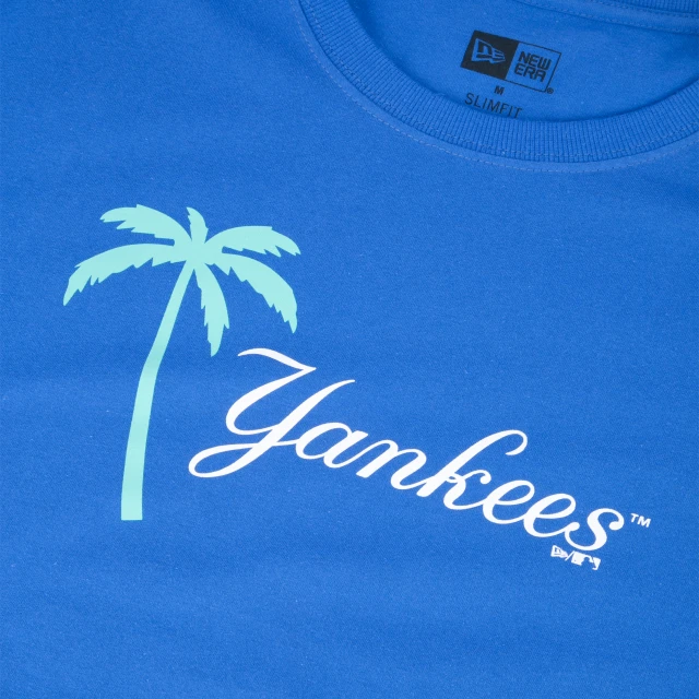 Camiseta Slim MLB New York Yankees Vacation Manga Curta Azul