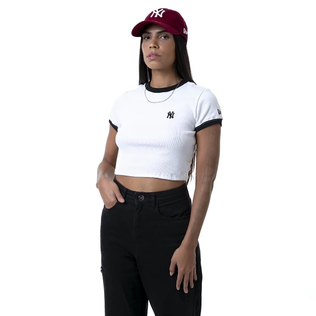 Camiseta Feminina Cropped New York Yankees