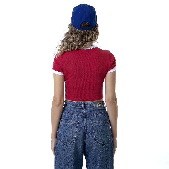 Camiseta Feminina Cropped MLB Los Angeles Dodgers