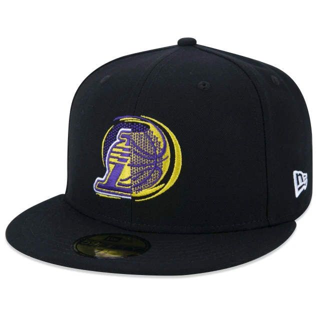 Boné 59FIFTY NBA NETO 78 Los Angeles Lakers Aba Reta Preto