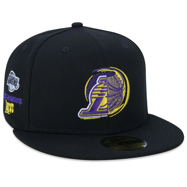 Boné 59FIFTY NBA NETO 78 Los Angeles Lakers Aba Reta Preto