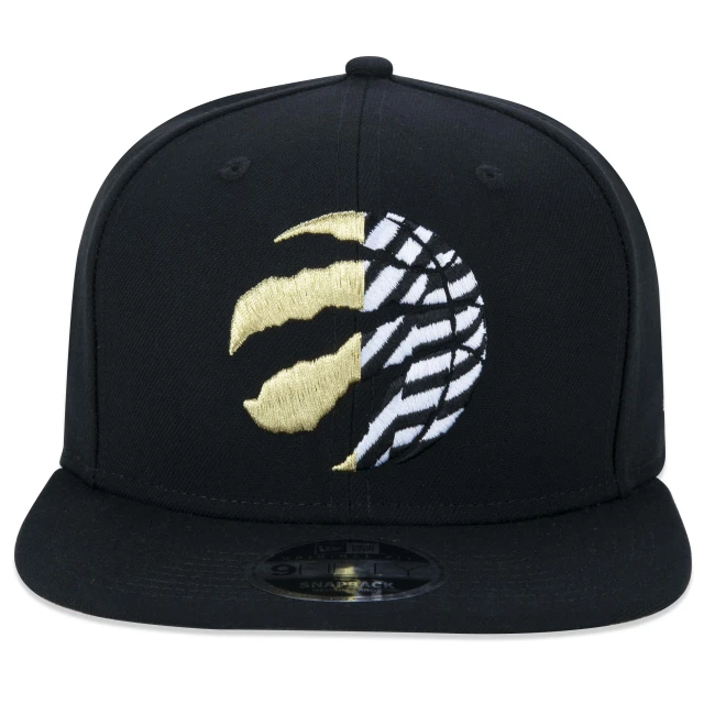 Boné 9FIFTY Original Fit Snapback NBA NETO 78 Toronto Raptors Aba Reta Preto