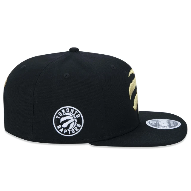 Boné 9FIFTY Original Fit Snapback NBA NETO 78 Toronto Raptors Aba Reta Preto