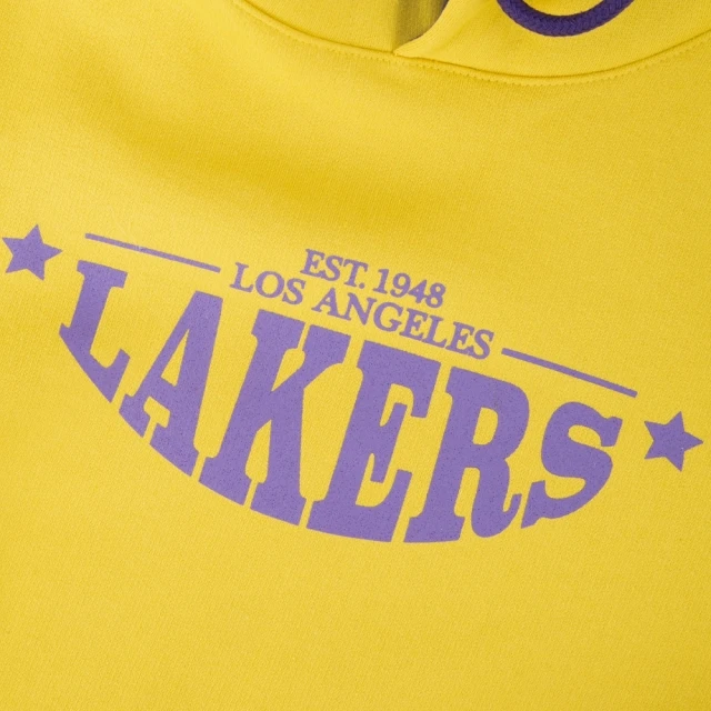 Moletom Canguru Fechado NBA Los Angeles Lakers College Convex Letter