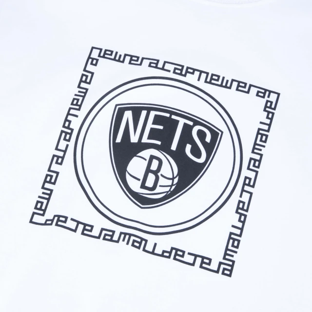 Camiseta Regular NBA Brooklyn Nets Old Culture Manga Curta