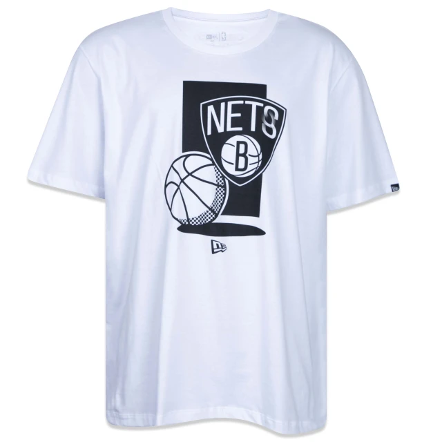 Camiseta Plus Size Regular NBA Brooklyn Nets Manga Curta