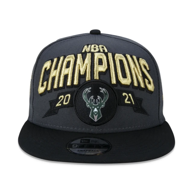 Boné 9FIFTY Snapback Aba Reta Milwaukee Bucks Campeão NBA Oficial De Quadra 2021